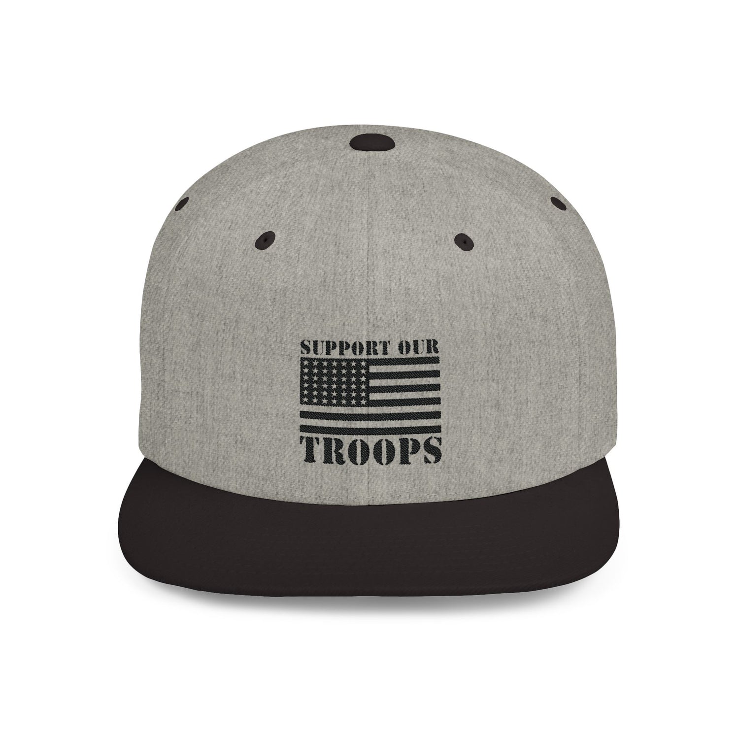 Embroidered Support Our Troops SnapBack Cap